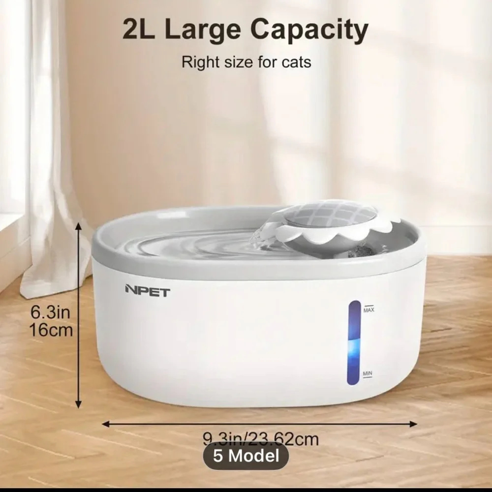 NPET White Cat Water Fountain